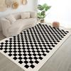 Simple Checkerboard Living Room Carpet Dirty-resistant Bedroom Decor Floor Mat Washable Sofa Coffee Table Rugs Kitchen Doormats