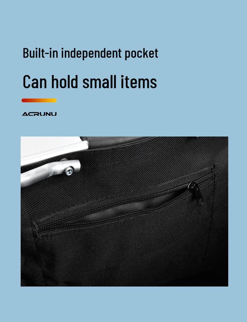 ACRUNU Waterproof Front Basket for Mountain Bike & Electric Scooter - Commuting Foldable Aluminum Alloy Handheld Basket