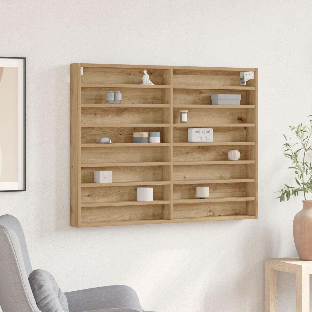 1 Piece wall mounted storage shelf display case, ideal for living room, bedroom, office decoration, 100x8.5x75 cm
