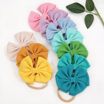 10 PIÈCES Bandeaux pour Bébé Bandeaux en Nylon Nœuds pour Cheveux Élastiques pour Filles Nouveau-né Nourrisson Tout-petit Enfants Accessoires pour Cheveux