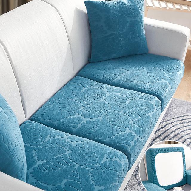 Jacquard Living Sofa Cushion Seat Cover Anti -Dust Tight Wrap Furniture Protector For Pets Kids Family Room Protective Slipcovers 1 /2 /3 /4 Seaters