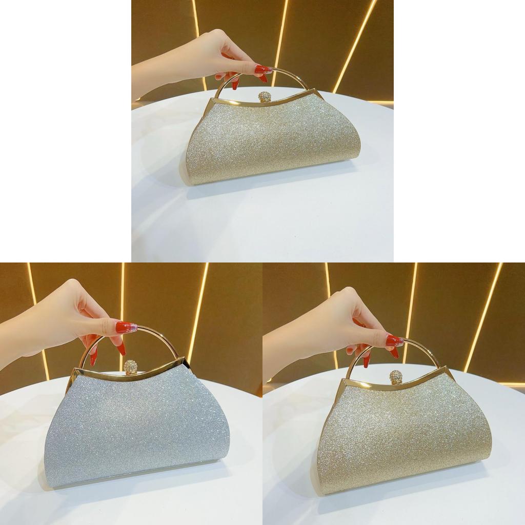 Elegante Pailletten-Clutch für Bräute Mit Kettenriemen Und Funkelndem Dekor