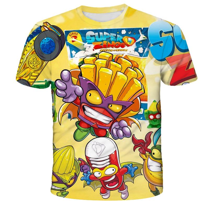 3D Super Zings T Shirt Kids Toddler Anime Game Streetwear Short Sleeve Children's T-Shirt Superzings Tshirt Children Cloth Tops