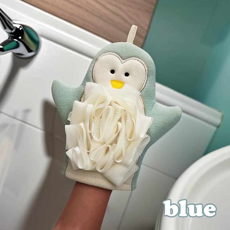 Cartoon Dual-Purpose Bath Sponge and Scrubber for Women, Soft Fine Mesh Shower Glove for Home Use