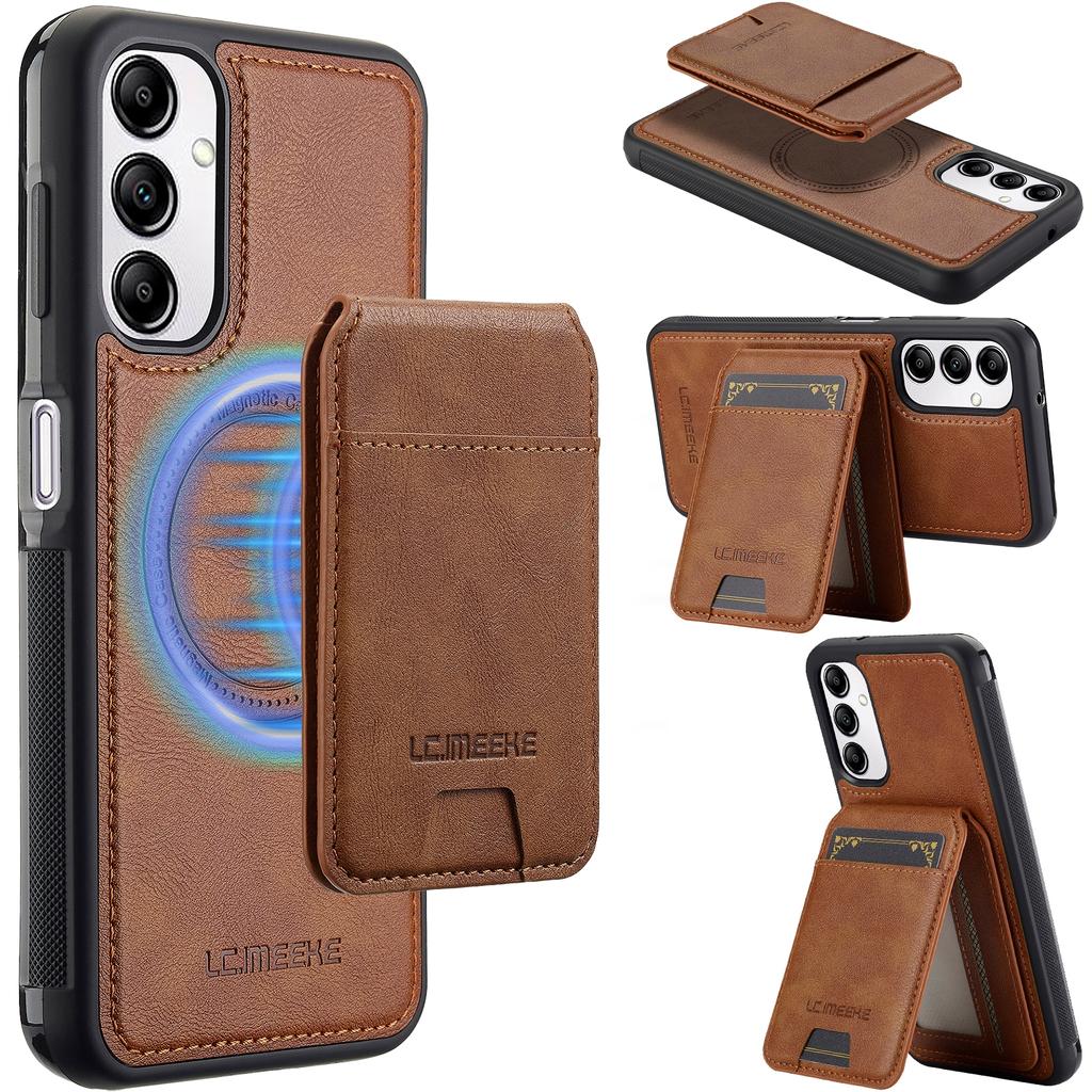 For Samsung Galaxy A34 5G Magnetic Case Detachable Card Holder Leather+TPU Mobile Cover