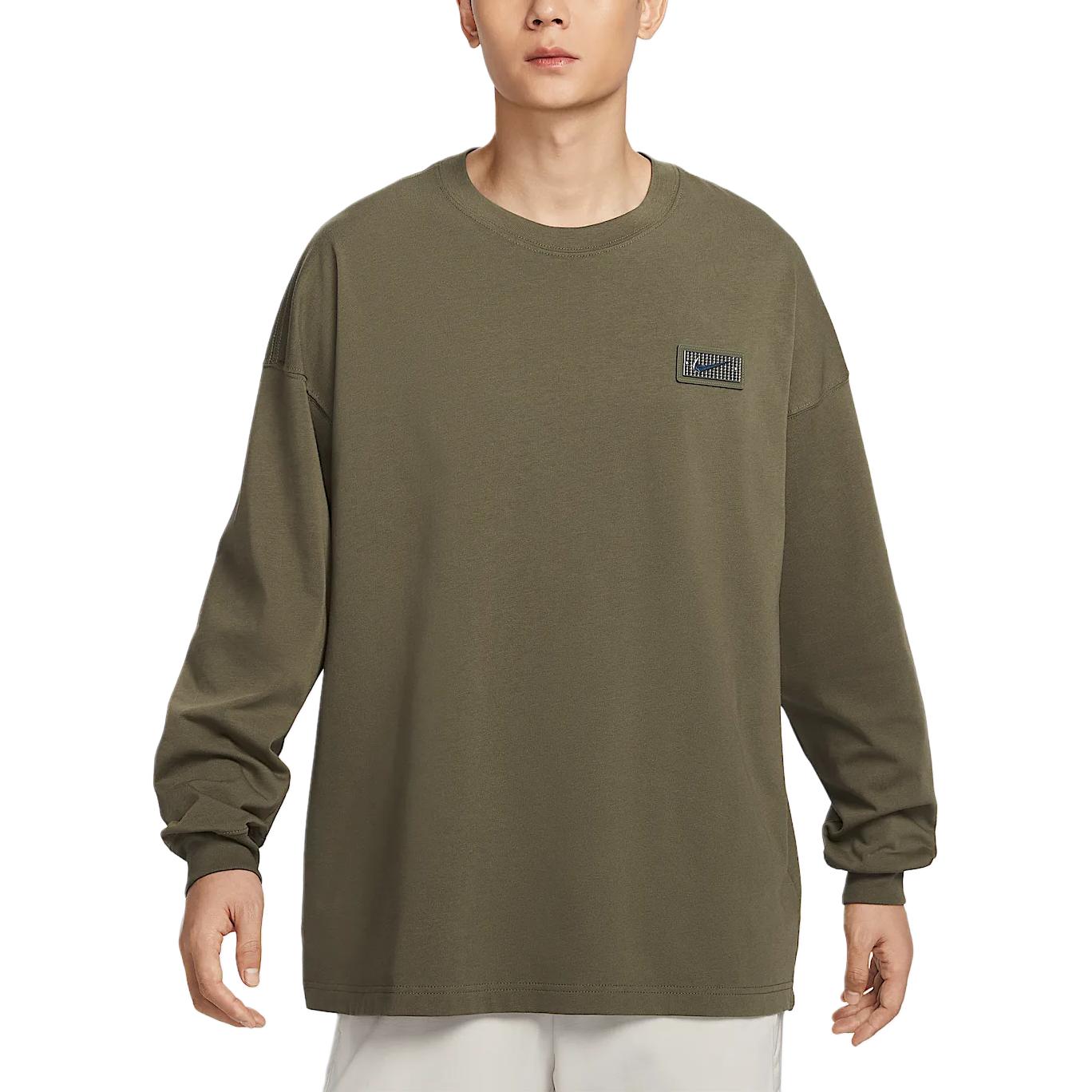 

Nike Devin Booker Minimalist Pullover Crew Neck Long Sleeve T-Shirt Men Tops Medium-Olive HJ3345222 XL