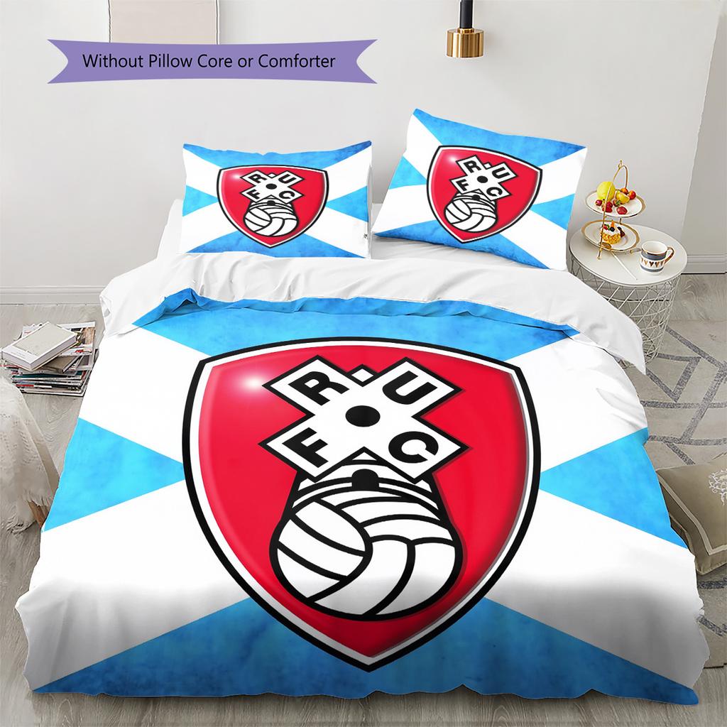 Rotherham United F.C.  Pattern Bedding Quilt Set  Home Decoration  Gift (1 * duvet cover + 2 * pillowcase  without core)