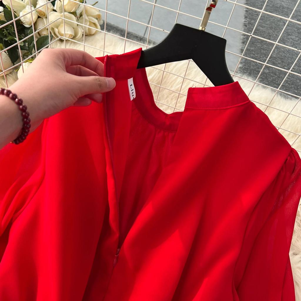 Podzimní krajka Vintage pohádkové šaty Dámské Patchwork Elegantní Party Midi Šaty Dámská mašle Korejská móda One Piece Sweet Dress 2024