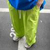Männer Y2K Kleidung Grün Sommer Übergroßen Schweiß Breite bein Fracht Eis Seide Quick Dry Track Hosen Jogginghose Hosen Weiblichen Koreanischen 2023