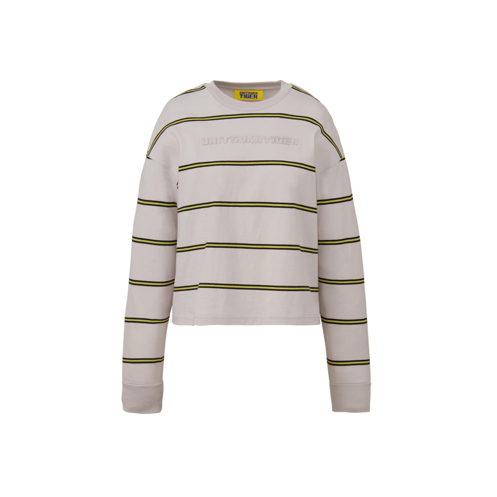 Onitsuka Tiger Denivita Ws Ls Top Casual Comfortable Round Neck Regular T-Shirt Women tops Gray Yellow 2182B671-020 S 14530₽