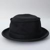 Reck Hatter Pork Pie Sweat Sizes All Black Men's Hat, Cotton, Available, Spring, Summer, Fall, Seasons, RH-322,