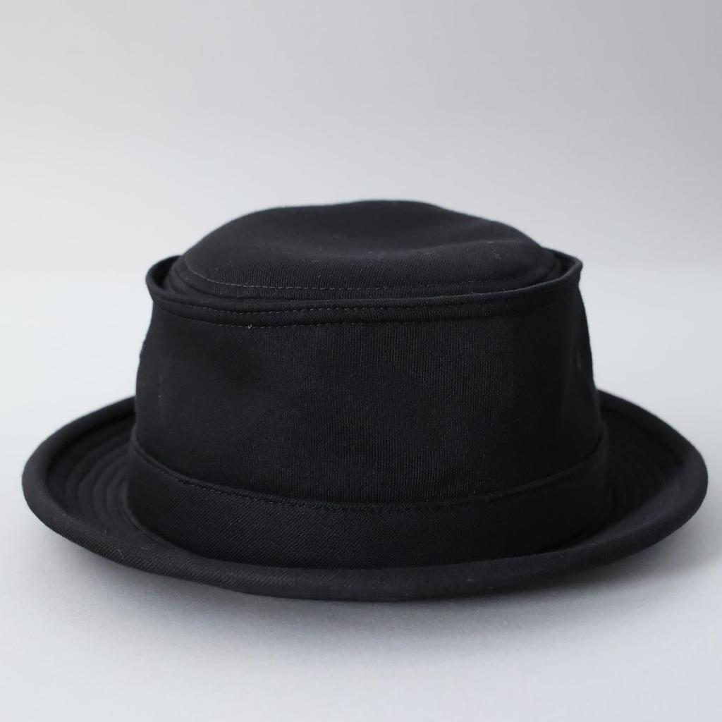 Reck Hatter Pork Pie Sweat Sizes All Black Men's Hat, Cotton, Available, Spring, Summer, Fall, Seasons, RH-322,