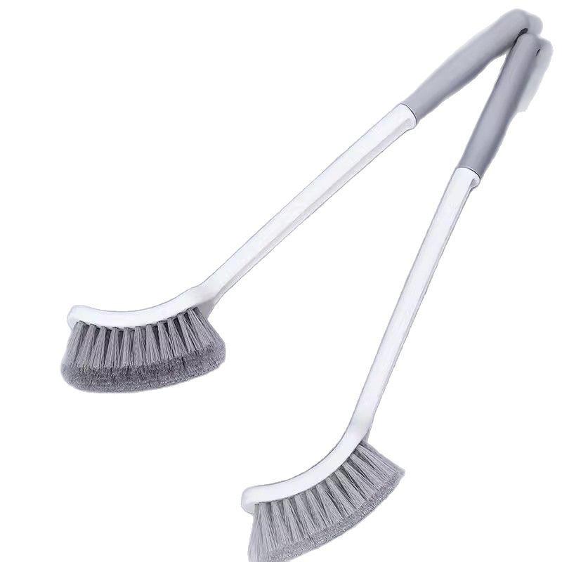 2-Pack Thickened Long Handle Toilet Brush with Soft Bristles for Bathroom Cleaning