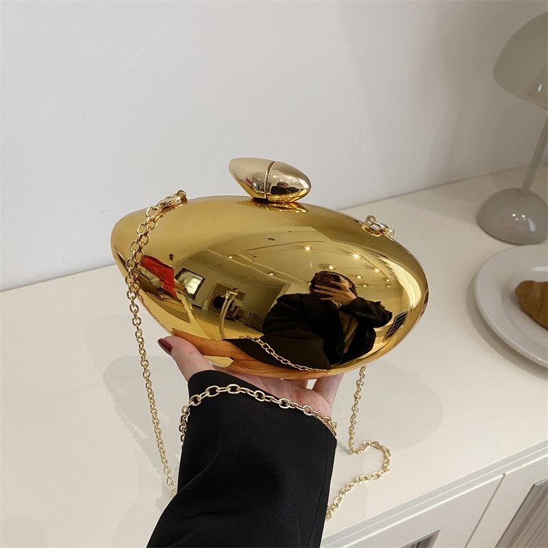 Women's bag 2025 new European and American personalized mango shape acrylic bag ins Internet celebrity chain messenger box bag tide