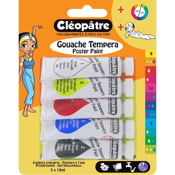 Gouache 10 ml 5 tubes