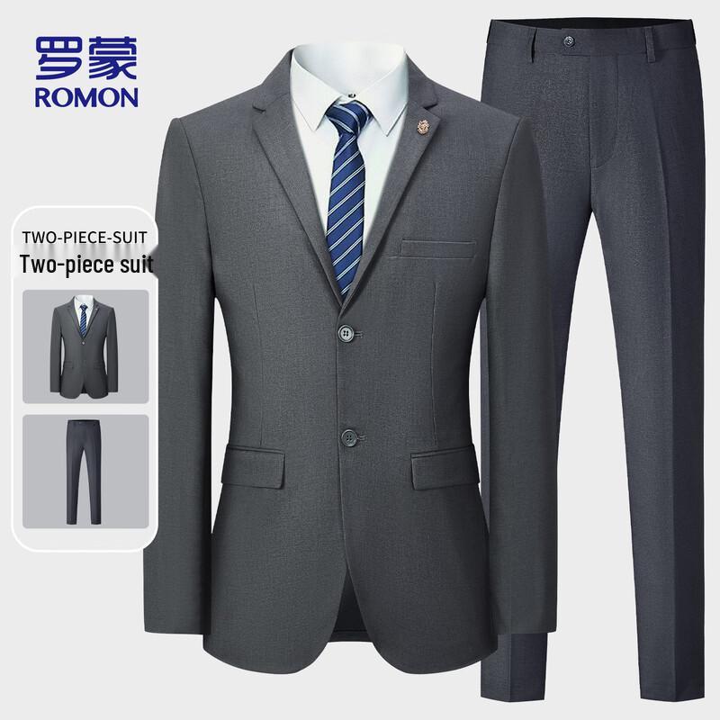 ROMON Men's Business Formal Suit Set E306
