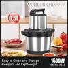 1500W  3 Gears 4-Layer Blade Vegetable Crusher Kitchen Onion Garlic Grinder Powerful Stainless Steel Meat Grinder
