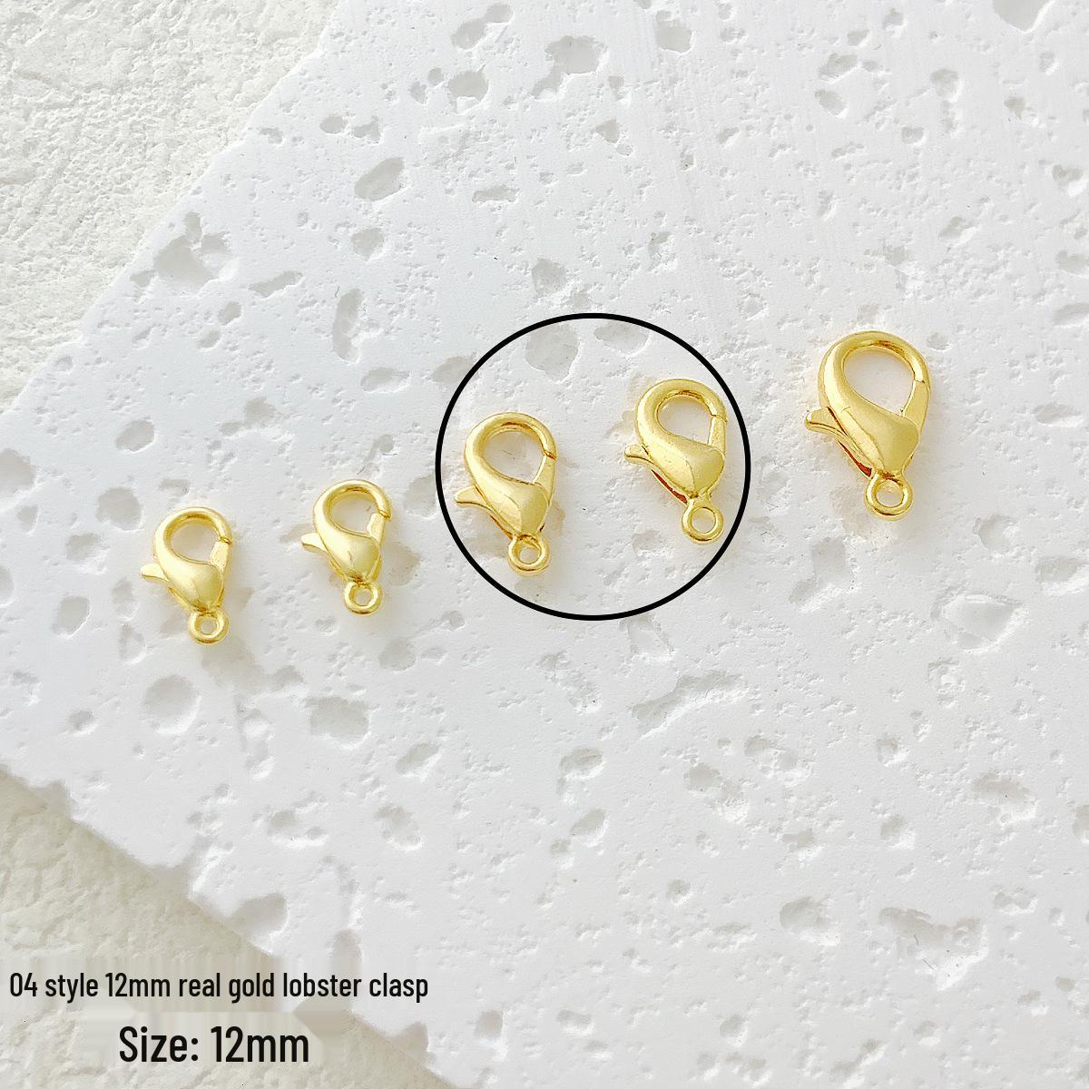 

Браслет из ювелирной фурнитуры с золотым наполнением 14 карат с золотым 18 карат застежкой-лобстером