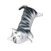 Cotton Cat Printed Throw Pillow Soft and Comfortable Toy Cushion with 3D Eyes Present for Girlfriend Home Decor