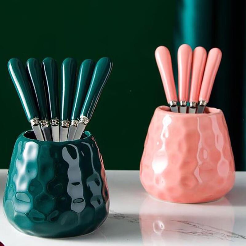 Danshizhiyuan Nordic Light Luxury Stainless Steel Fruit Fork Set