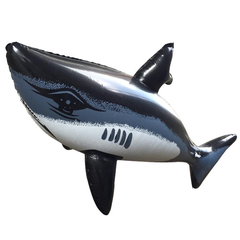 1PCS Inflatable Shark Float Toy Kids Adults Inflatable Water Swimming Pool Simulation Whale Fish Animals Toys Pool Gift  Fun Toy