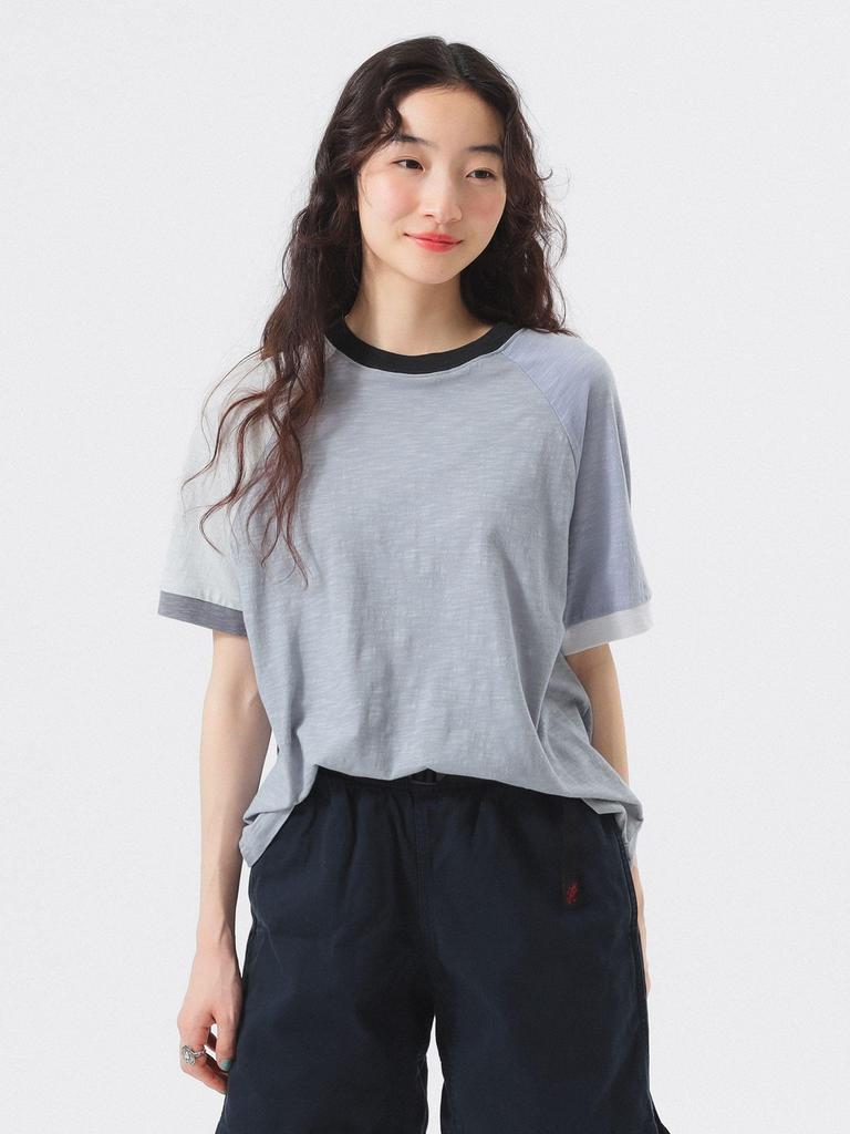 Beams Boy Tee Slub Jersey Crazy Short Sleeve Grey Free S/S Women's