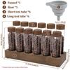 6/12Pcs Coffee Beans Storage Jar Vacuum Sealed Storage Container Multipurpose Walnut Tea Tube Display Rack Coffee Accessories