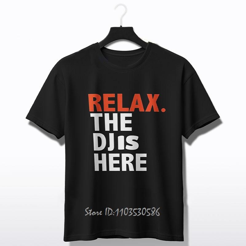 DJ In Progress Cotton Tshirt Casual Geometric Print Oversized T-shirt - Perfect For Summer Outdoor Unisex Tops TeesunisexClothing