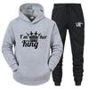 KingQueen Unisex Couple Hoodie & Sweatpants Set - Casual Sportswear