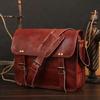 Vintage Brown Leather Messenger Bag Shoulder Laptop Bag Briefcase