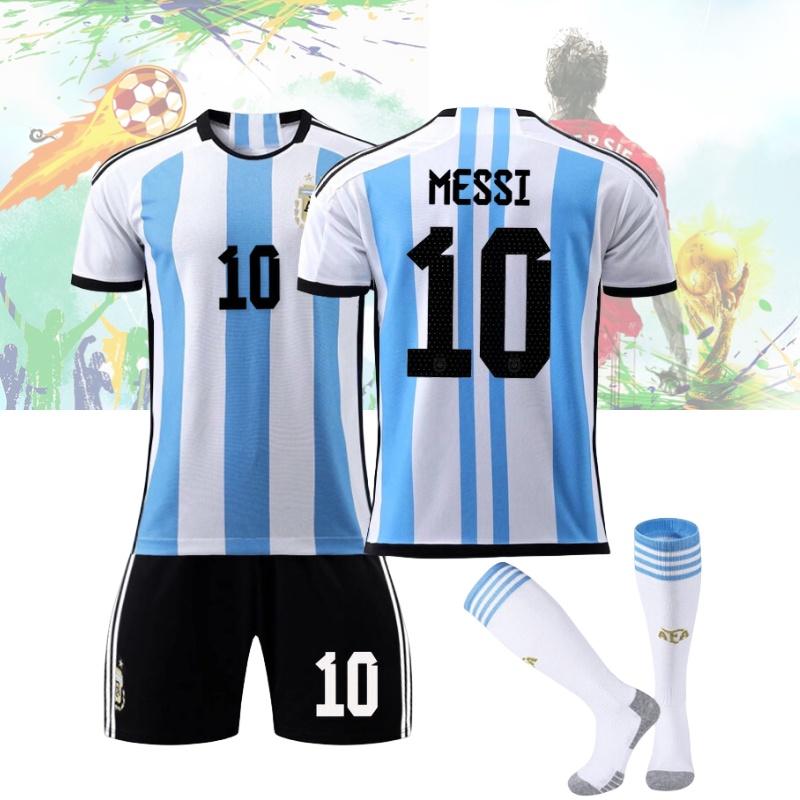 Șosete sport unisex de înaltă calitate din amestec de bumbac pentru copii, ediție Argentina Home, design cu 10 numere, trei stele 2022