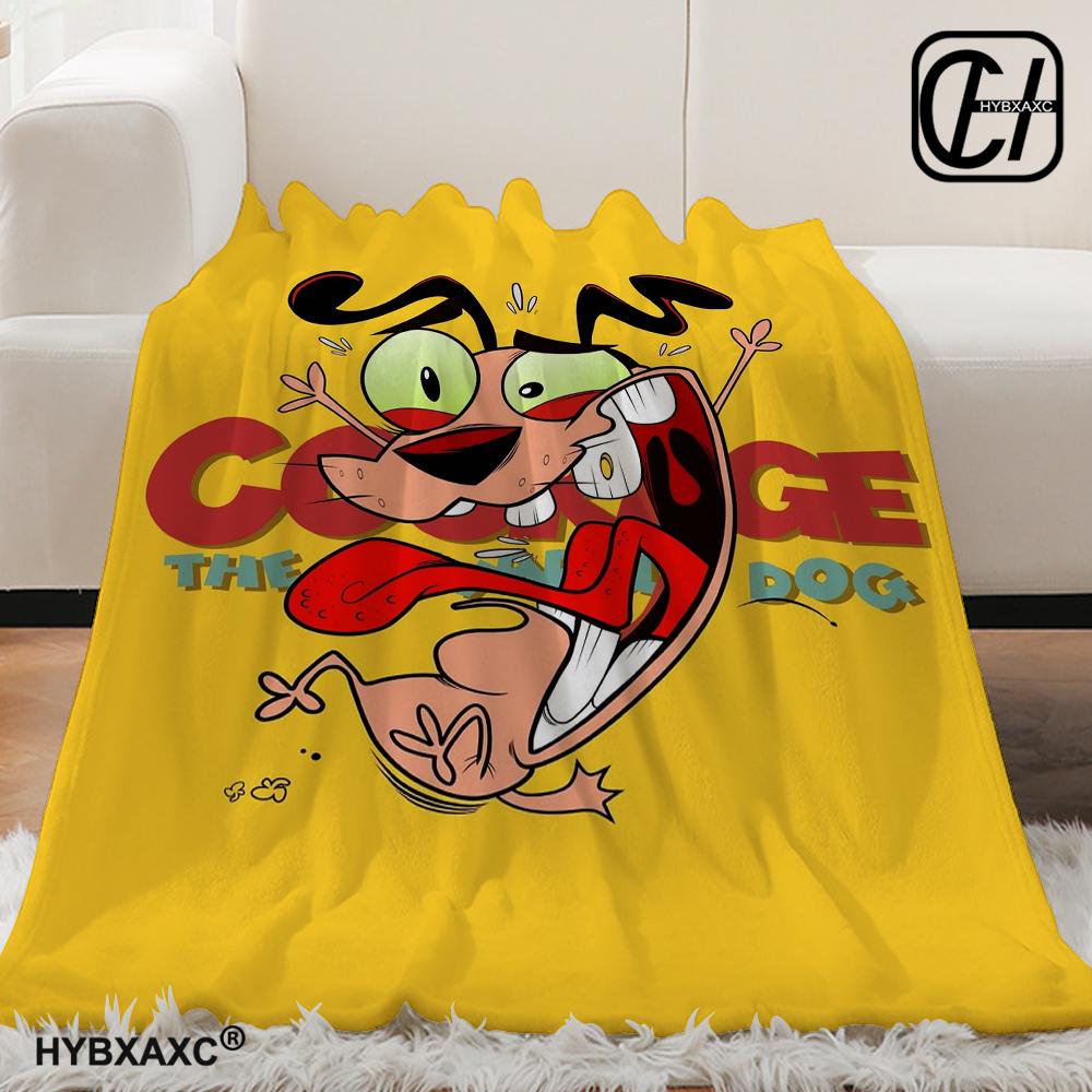 C-Courage The Cowardly Dog Printed Blanket Warm Soft and Comfortable Home Travel Blanket Sofa Bedding Cover Blanket Gift