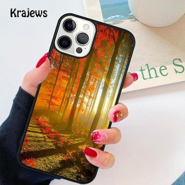 Beautiful Nature Forest Tree soft Phone Case Cover For iPhone 17 Air 16 15 14 plus 12 13 pro max coque Fundas