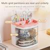 Pen Holder With 2 Transparent Drawers Cute Desk Storage Box Office Stationery Organizer (Pink)