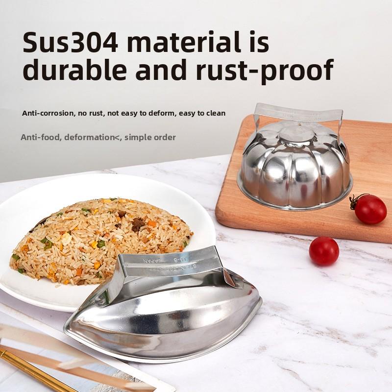 1PCS Stainless Steel Lava Egg Rice Mold Sandwich Papaya Pumpkin Rice Ball Mold with Handle