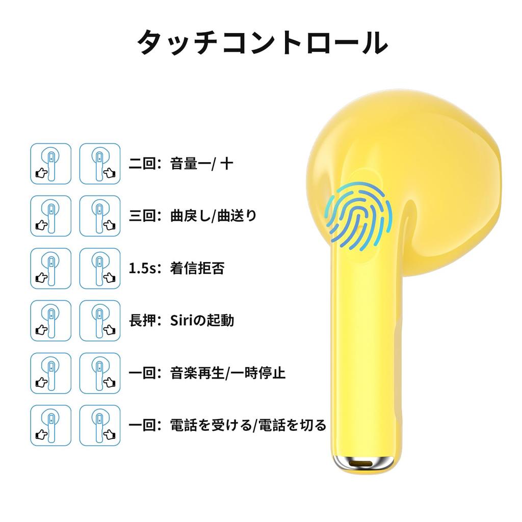 Design Bluetooth Wireless Earbuds with Touch Auto Sound Quality Deep Low 13mm 4 Hours of Continuous Single Ear Noise Cancelling Microphone for for and