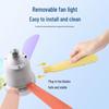 Silent Flower Pattern LED Ceiling Fan with E27 Base, Six Detachable Blades for Home, Bedroom, and Living Room.