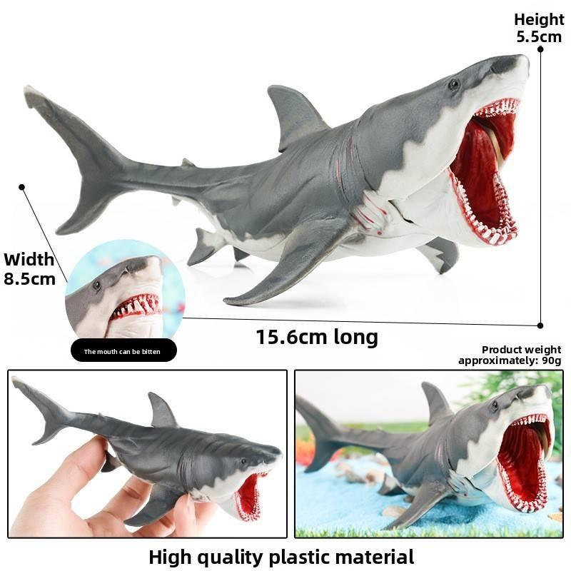 Marine Animal Replica Large Shark Model With Movable Jaws For Childrens Learning Toy