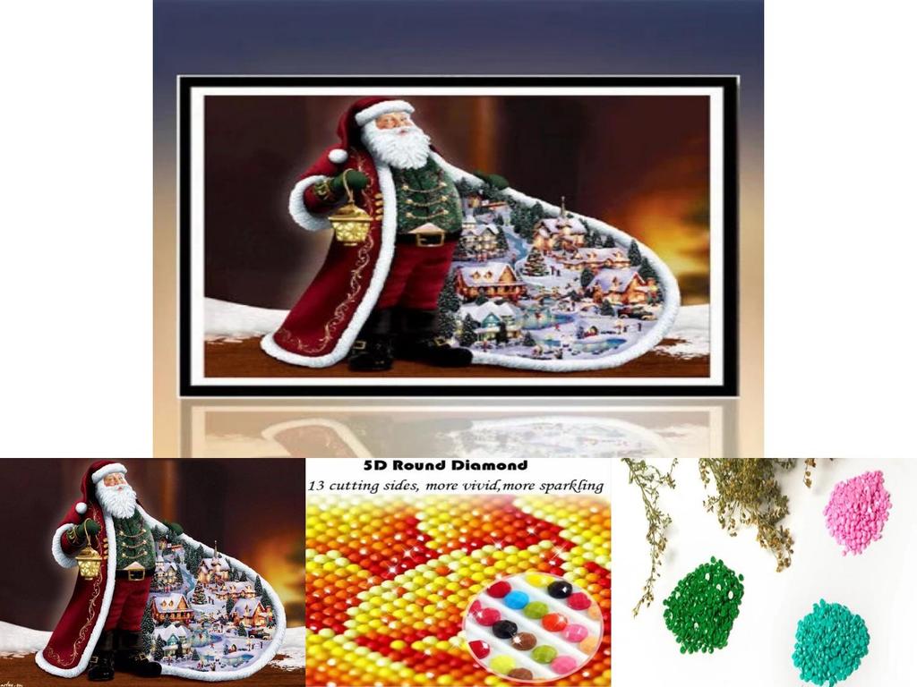 Vielseitiges Weihnachtsmann 3D Vollquadrat Diamantstickerei Malerei mit zeitlosem Design