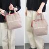 AtFirst Insulated Lunch Size AZ5997 Bag, Large, Colors, Beige, L,