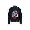 Evisu Motorcycle Daruma Embroidered Denim Jacket Men jackets Denim-Blue 2EAHTM1DJ716XXCT