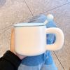 Simple Mug Women'S Milk Fufu High-Value Ceramic Cup With Lid And Spoon Water Cup Breakfast Milk Coffee Cup