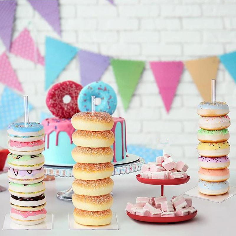 Acrylic Doughnut Holder Dessert Display Rack Dim Sum Bread Sales Rack Donut Stand Birthday Party Wedding Table Decoration