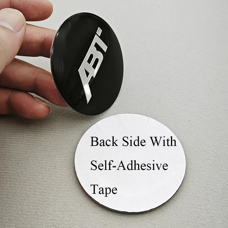 4pcs 56mm 60mm 65mm Logo ABT Car Wheel Center Cover Hub Caps Badge Sticker Decals For Audi S RS SQ Etc Series Auto Accessories