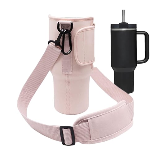 

Water Bottle Sling Bag | 40oz Tumbler Holder | Sports Bottle Pouch Holder Sleeve Case, Water Cup Bag with Handle, Car Insulated Cup, Stainless Steel S