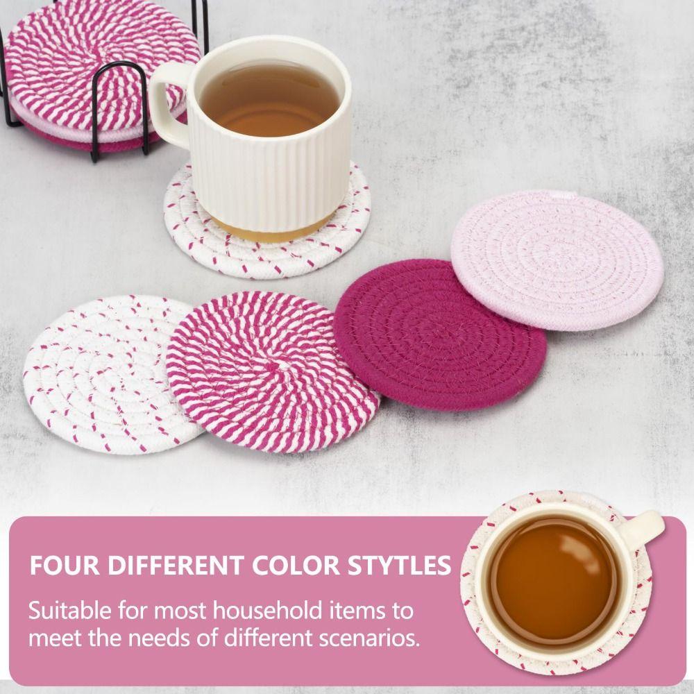 Set of 8 Heat Insulation Pad 4 Colors Placemats Minimalist Coasters  Modern Home Decor