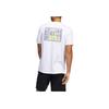 Adidas Casual Breathable Logo Sports Short Sleeve T-Shirt Men Tops White HE2314