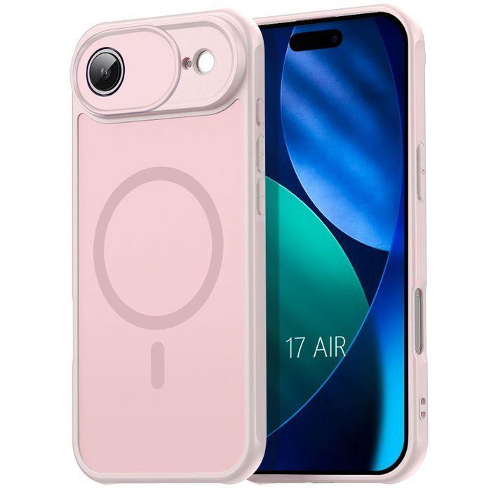 Coque de Protection - BOOLING - pour iPhone Air - avec Anneau Magnétique et Film Caméra - Rose