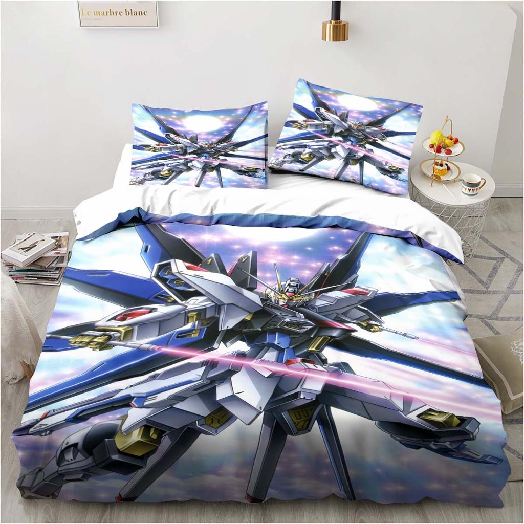 Fashion Anime Robot BANG BRAVERN Home Textile Pillow Case Bed Linen Duvet Covers Kids Comforter Bedding Sets For Home Textiles