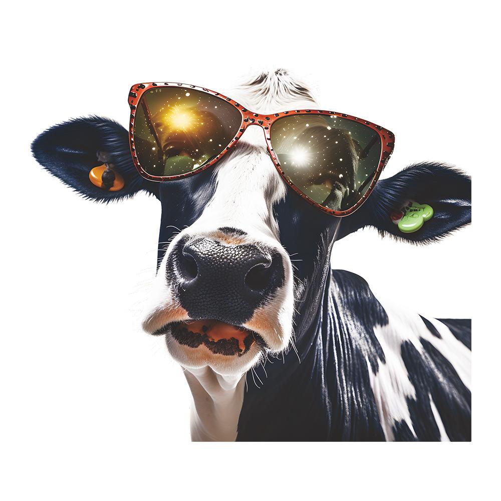 

Животное Голова Коровы Стеклянное Окно Домашний Ландшафтный Дизайн Наклейка На Стену Электростатический УФ 25*29CM/fun-f33